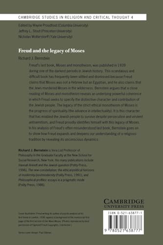 Freud and the Legacy of Moses (Cambridge Studies in Religion and Critical Thought, Series Number 4)