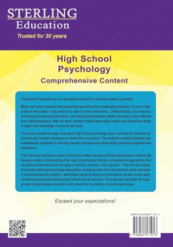 High School Psychology: Comprehensive Content for High School Psychology (High School STEM Series)