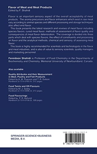 Flavor of Meat and Meat Products