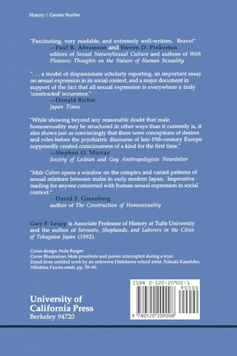 Male Colors: The Construction of Homosexuality in Tokugawa Japan