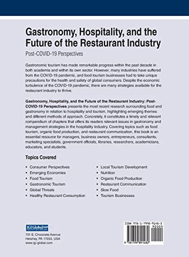 Gastronomy, Hospitality, and the Future of the Restaurant Industry: Post-COVID-19 Perspectives (Advances in Hospitality, Tourism, and the Services Industry)