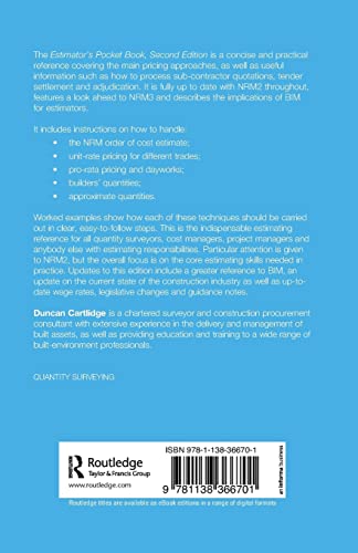 Estimator's Pocket Book (Routledge Pocket Books)