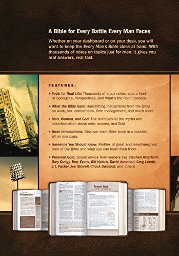 Every Man's Bible NLT, Deluxe Messenger Edition (LeatherLike, Brown)