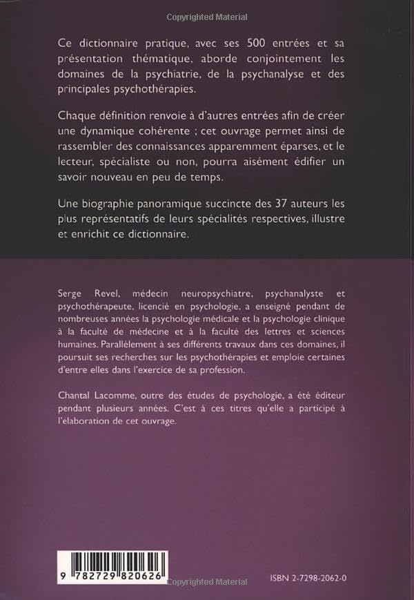 PSY - Dictionnaire pratique et thématique de psychiatrie, psychanalyse et psychothérapie (French Edition)