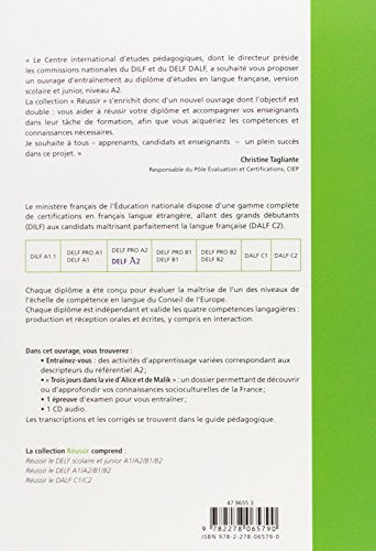 Reussir Le Delf Scolaire et Junior : Livre & CD A2 (French Edition)