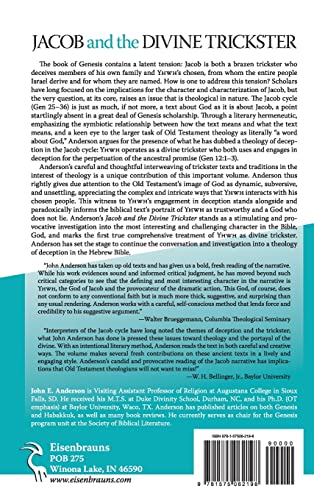 Jacob and the Divine Trickster: A Theology of Deception and Yhwh's Fidelity to the Ancestral Promise in the Jacob Cycle