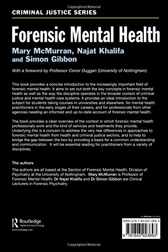 Forensic Mental Health (Criminal Justice Series)