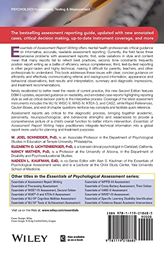 Essentials of Assessment Report Writing (Essentials of Psychological Assessment)