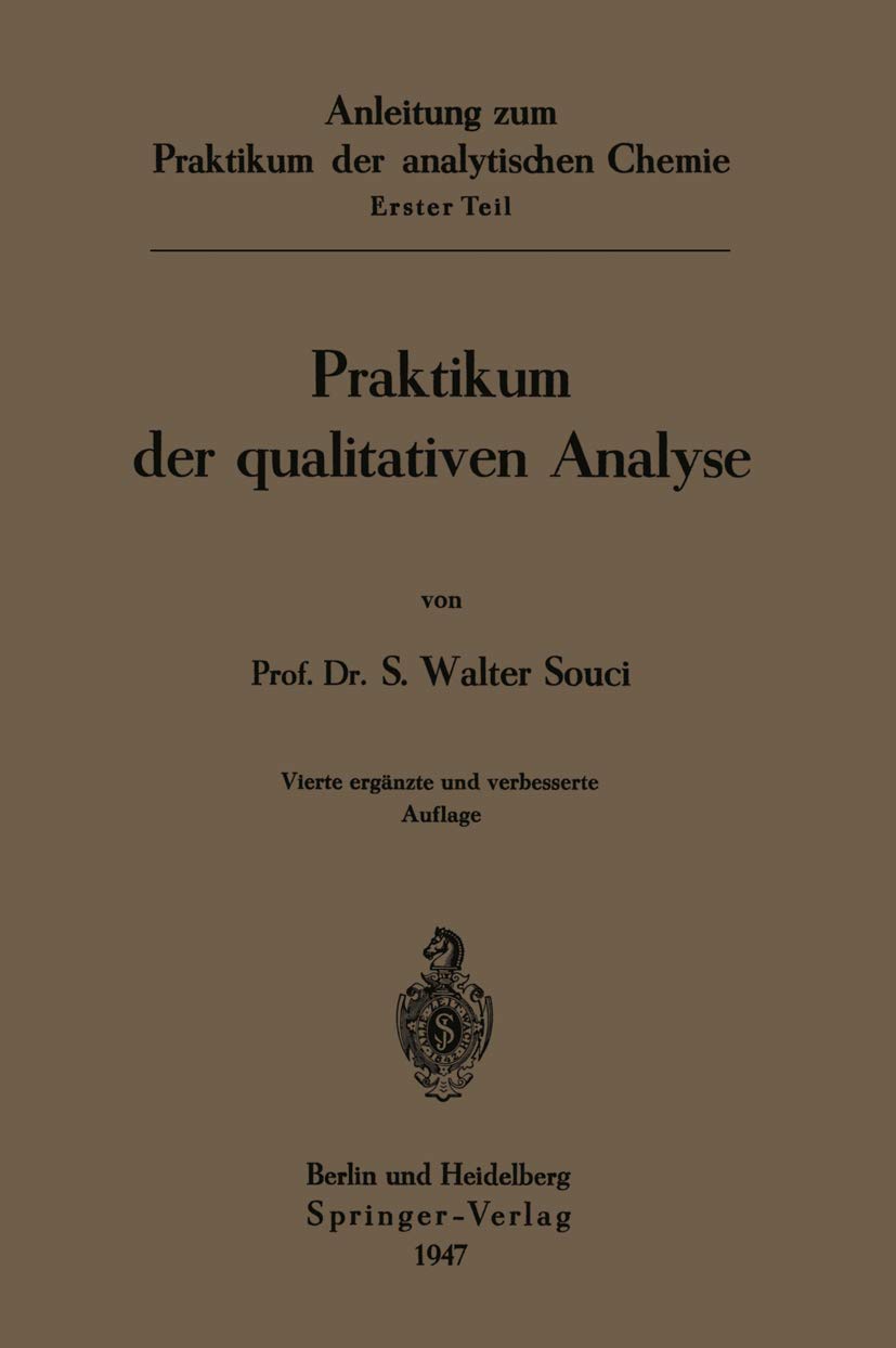 Praktikum der qualitativen Analyse (German Edition)