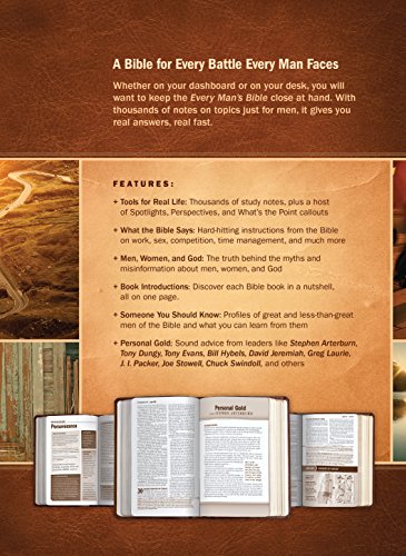 Every Man's Bible NIV, Large Print, TuTone (LeatherLike, Onyx/Black, Indexed)