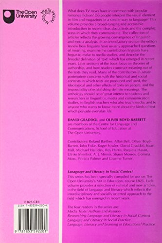 Media Texts: Authors and Readers (Open University Books)