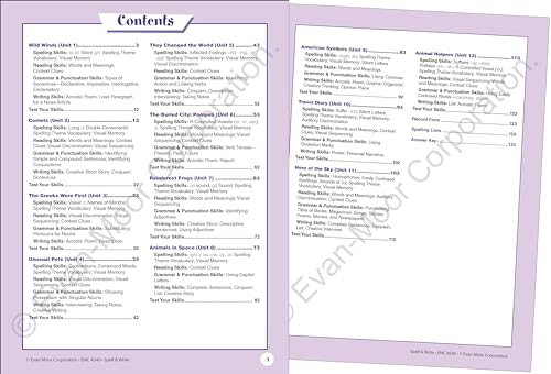 Evan-Moor Skill Sharpeners: Spell & Write, Grade 4