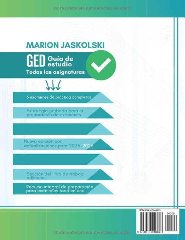 GED Guía de estudio 2025-2026 Todas las asignaturas: La preparación para el examen de aprendizaje visual para impulsar su carrera y educación ... para tomar exámenes (Spanish Edition)