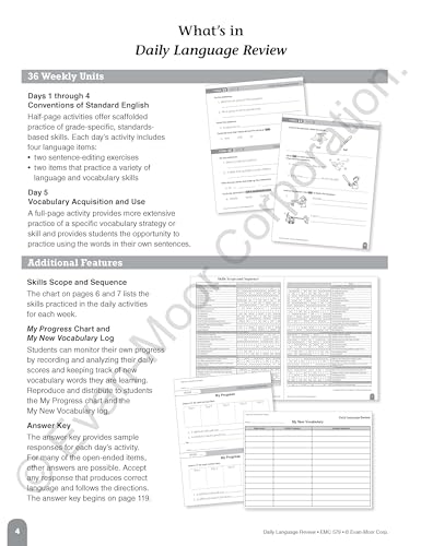 Evan-Moor Daily Language Review, Grade 1, Activities, Homeschooling and Classroom Resource Workbook, Reproducible Worksheets, Teacher Edition, Daily Practice, Skills Assessment, Grammar, Punctuation