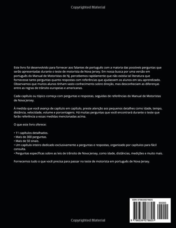 Nova Jersey Manual para Obtenção da Carteira de Motorista: Em Português com questões e respostas do exame (Portuguese Edition)