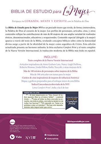 NVI, Biblia de Estudio para la Mujer NVI, Leathersoft/Tela Lila, Comfort Print (Spanish Edition)