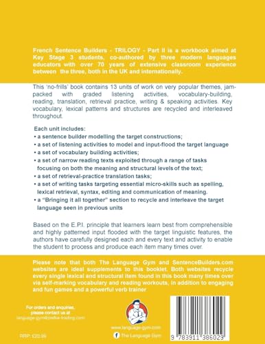 French Sentence Builders - TRILOGY - Part II (The Language Gym - Sentence Builder)
