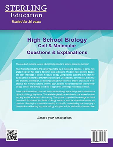 High School Biology: Questions & Explanations for Cell & Molecular Biology (High School STEM Series)