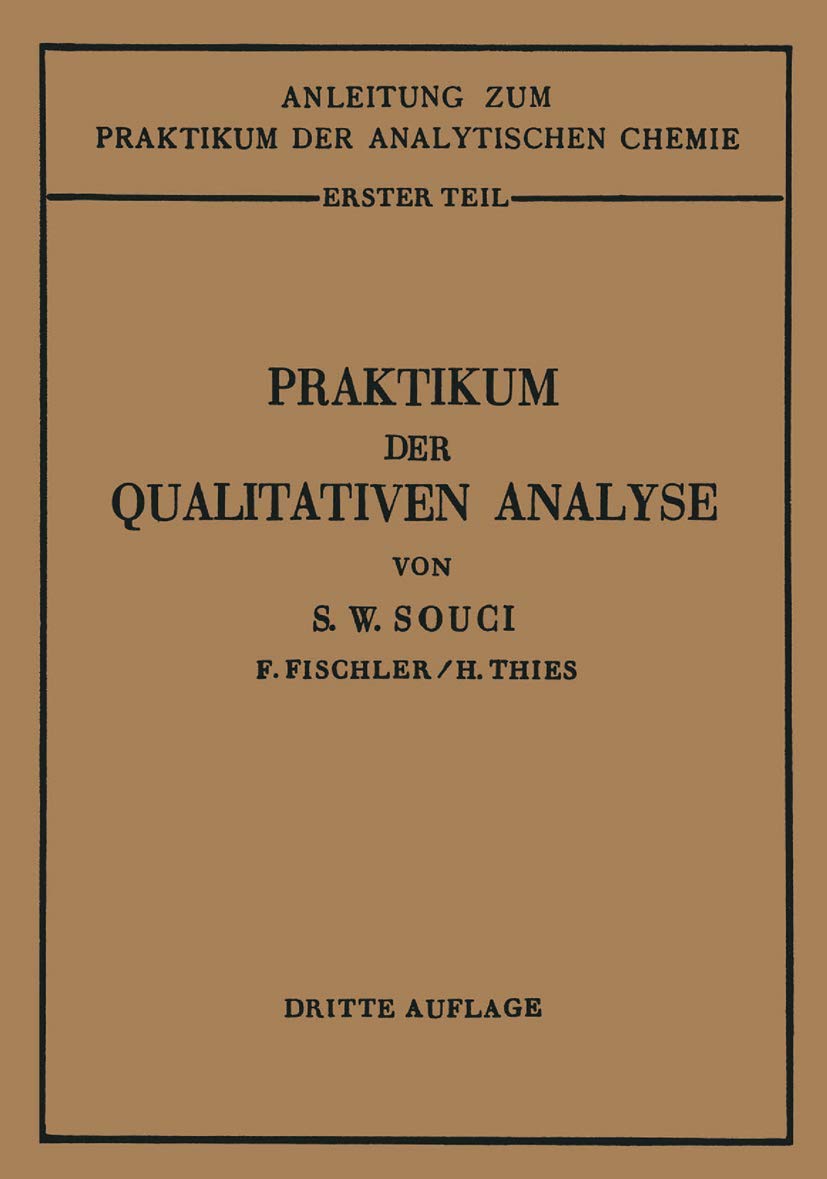 Praktikum der qualitativen Analyse (German Edition)