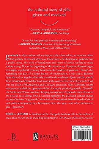 Gratitude: An Intellectual History