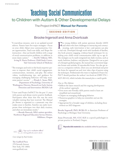 Teaching Social Communication to Children with Autism and Other Developmental Delays: The Project ImPACT Manual for Parents