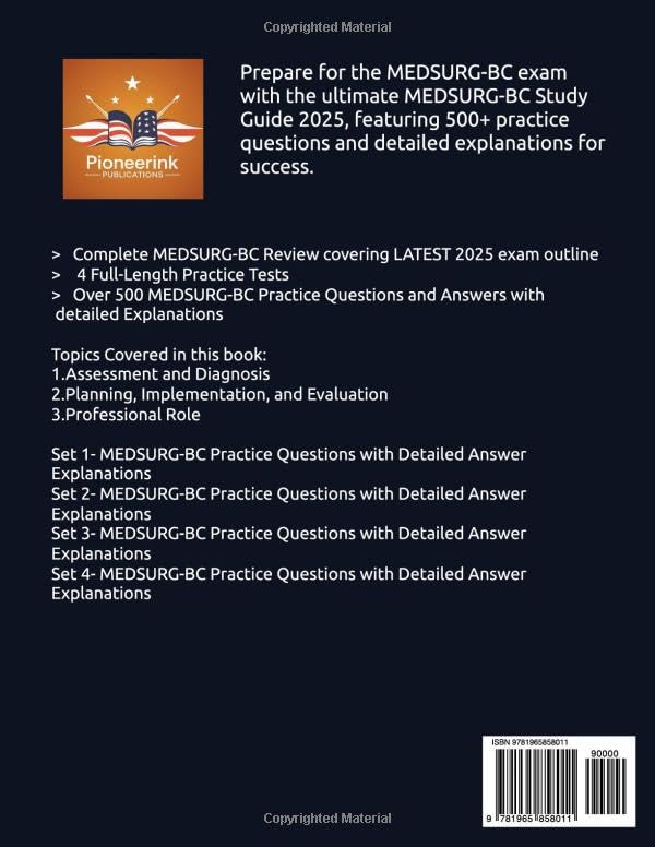 Med Surg Certification Study Guide: MedSurg BC Review Book + 500 Practice Questions for the ANCC Medical-Surgical Nursing Certification Exam | Med Surg Nursing Book (Includes 4 Full-Length Tests)