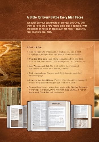 Every Man's Bible NIV, Deluxe Heritage Edition, TuTone (LeatherLike, Brown/Tan, Indexed)