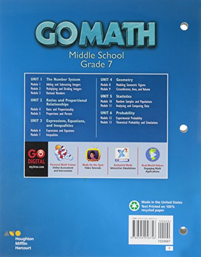 Go Math! Interactive Worktext Grade 7