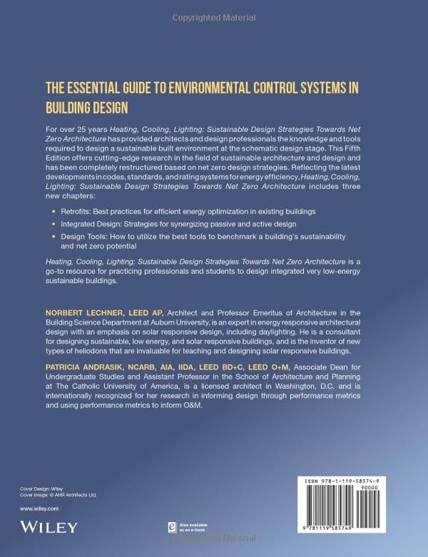 Heating, Cooling, Lighting: Sustainable Design Strategies Towards Net Zero Architecture