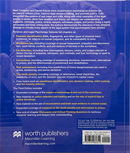 Forensic and Legal Psychology: Psychological Science Applied to Law