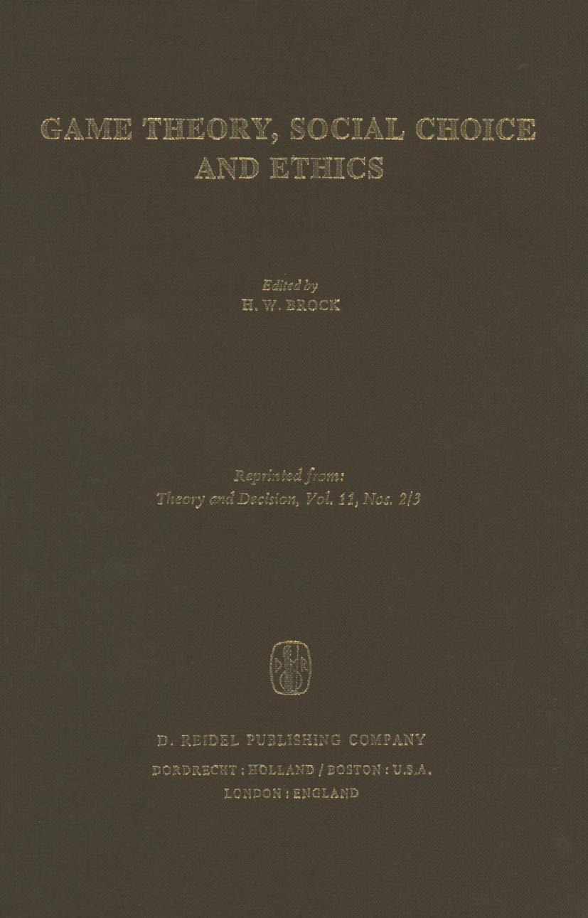 Game Theory, Social Choice and Ethics