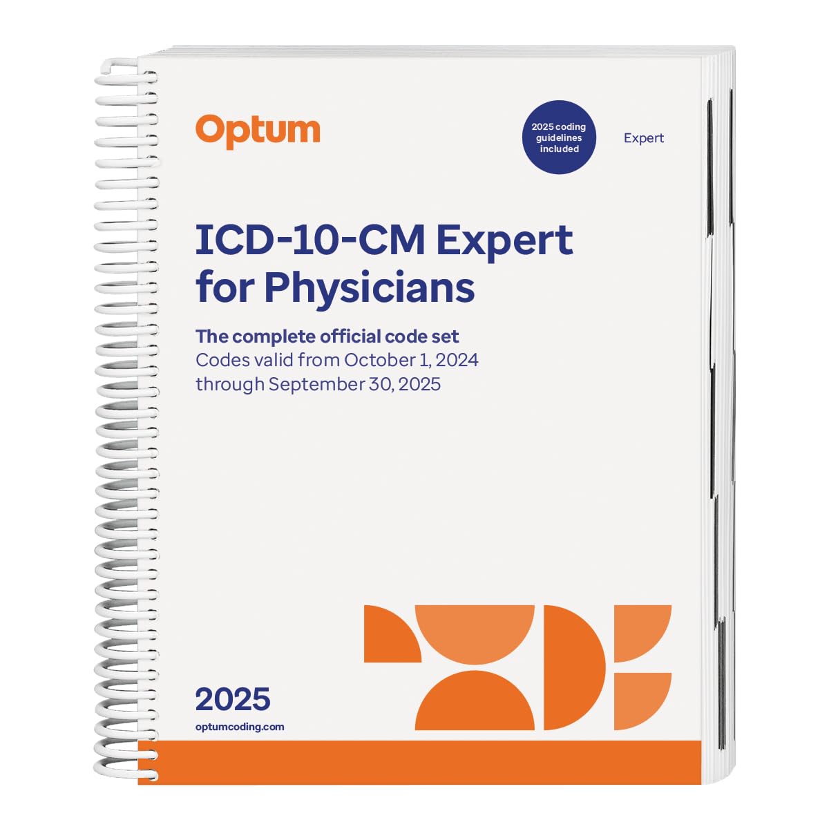 2025 ICD-10-CM Expert for Physicians with guidelines (Spiral)
