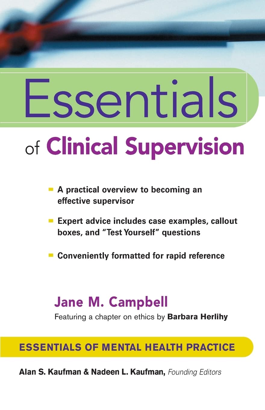 Essentials of Clinical Supervision