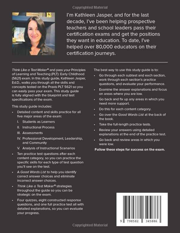 Praxis® 5621 Principles of Learning and Teaching (PLT) Early Childhood: How to pass the Praxis® PLT by using NavaED test prep, proven strategies, and relevant practice test questions.