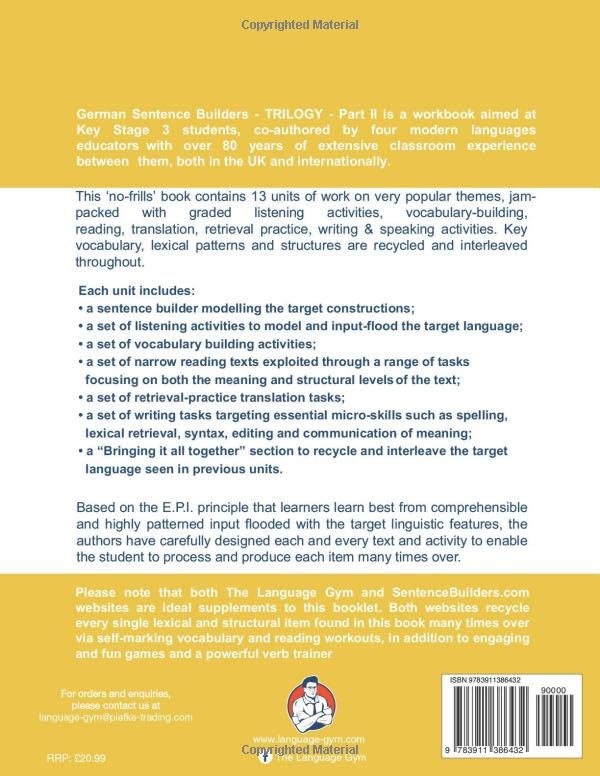 German Sentence Builders - TRILOGY - Part II (The Language Gym - Sentence Builder)