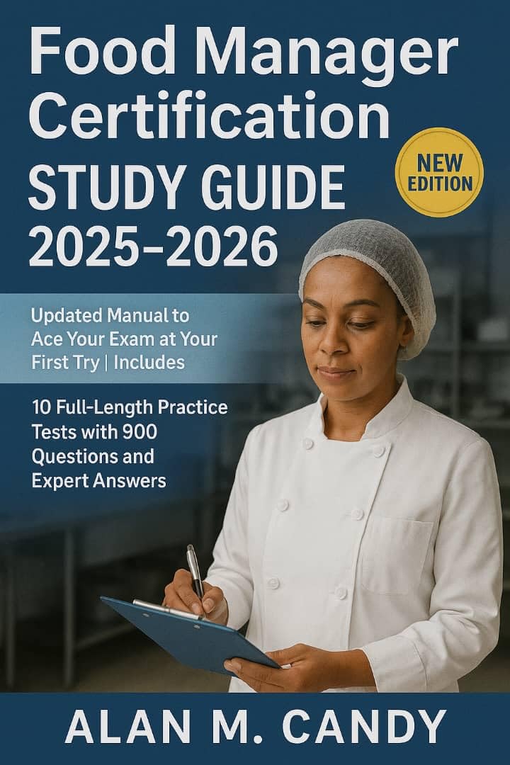 Food Manager Certification Study Guide 2025-2026: Updated Manual to Ace Your Exam at Your First Try | Includes 10 Full-Length Practice Tests with 900 Questions and Expert Answers