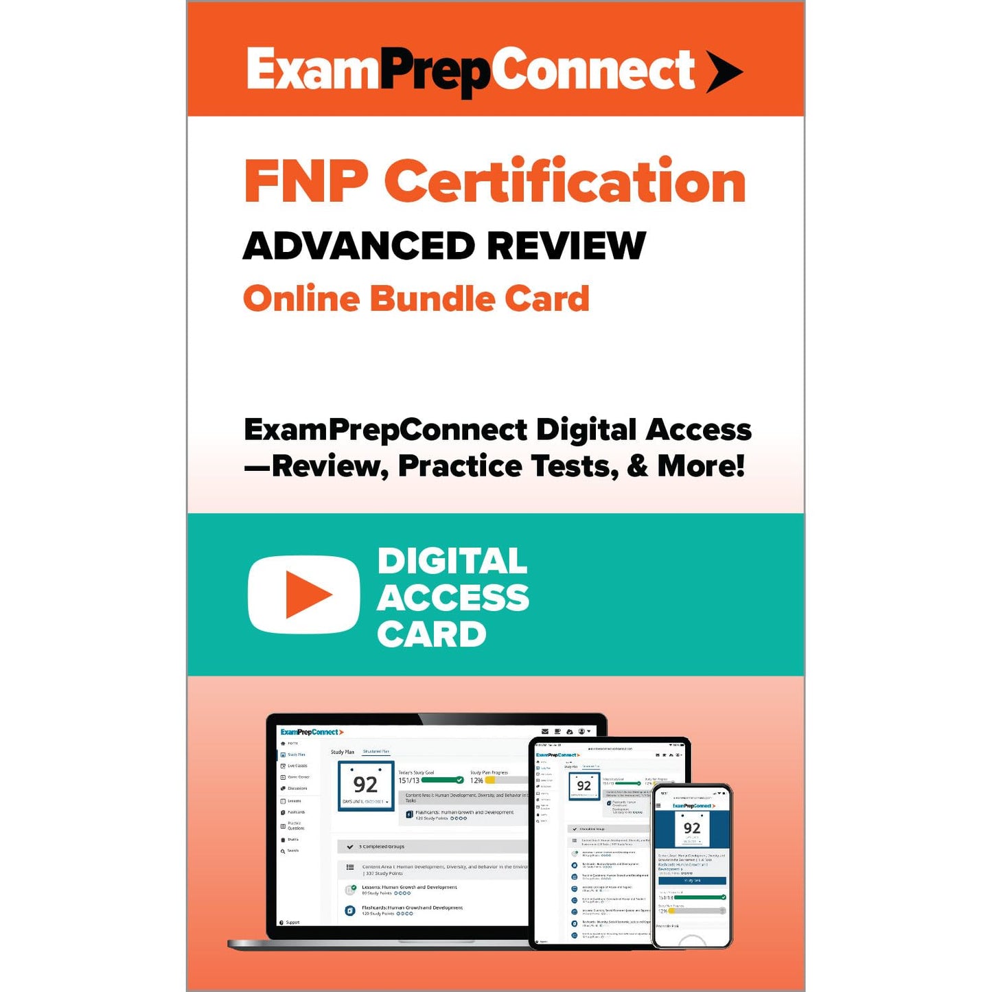 FNP Certification Advanced Review Online Bundle (Digital Access Card): ExamPrepConnect Digital Access―Review, Practice Tests, & More!