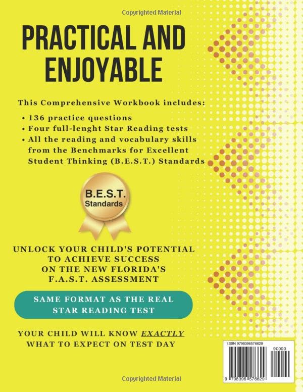 Florida FAST Test Prep Grade 1: Star Reading. A Comprehensive Practice Workbook with Four Full-Length Star Reading Tests (Florida FAST Assessment Practice - Grade 1)