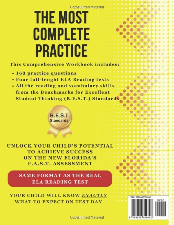Florida FAST Test Prep Grade 4: ELA Reading. A Comprehensive Practice Workbook with Four Full-Length ELA Reading Tests (Florida FAST Assessment Practice - Grade 4)