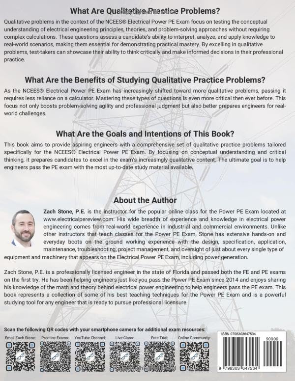 Mastering the PE Exam: 100 Qualitative Practice Problems for the Electrical Power PE Exam