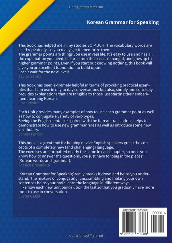 Korean Grammar for Speaking (Learn Korean language)