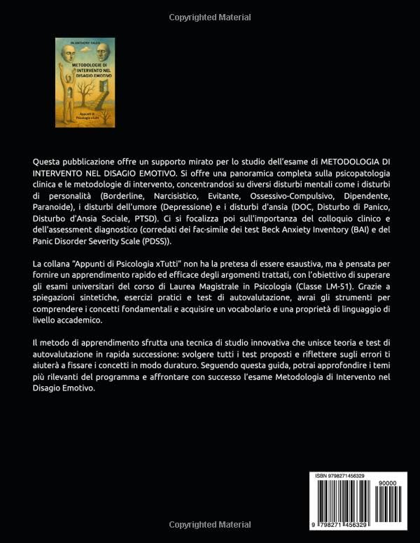 Metodologia di Intervento nel Disagio Emotivo: Apprendi, Memorizza e Passa con Successo il tuo Esame (Appunti di Psicologia xTutti)