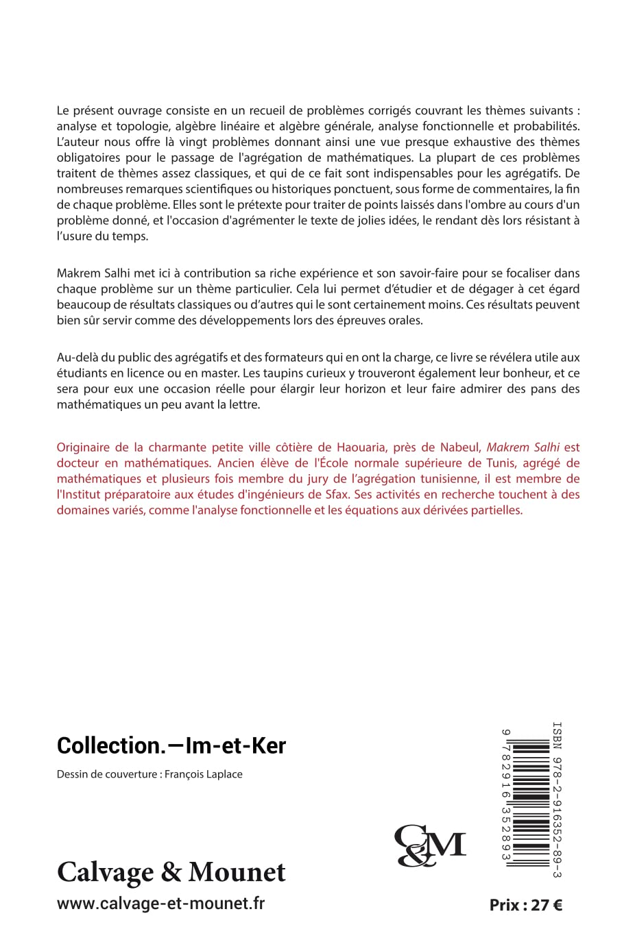 Réussir l'agrégation: Dix-neuf problèmes inédits pour les épreuves écrites de mathématiques