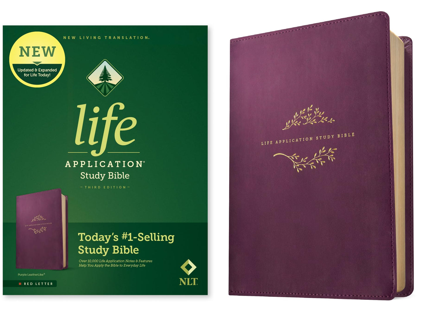 NLT Life Application Study Bible, Third Edition (LeatherLike, Purple, Red Letter)