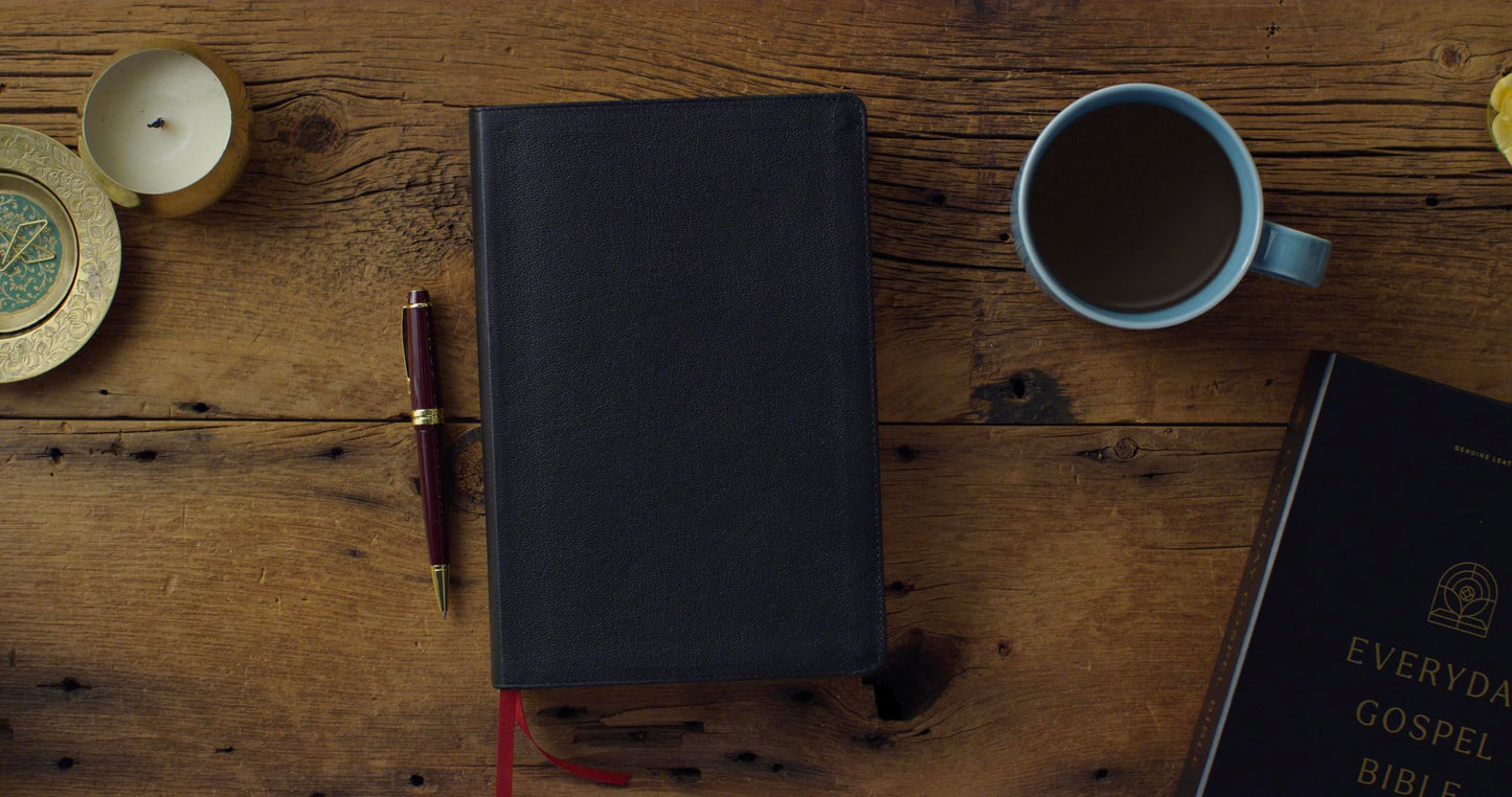 ESV Everyday Gospel Bible: Connecting Scripture to All of Life (Genuine Leather, Black)