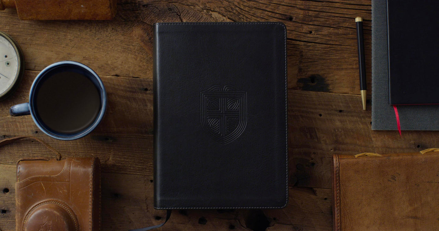 ESV Men's Study Bible (TruTone, Charcoal, Shield Design): Holy Bible, English Standard Version