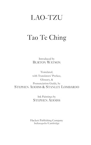 Tao Te Ching (Hackett Classics)
