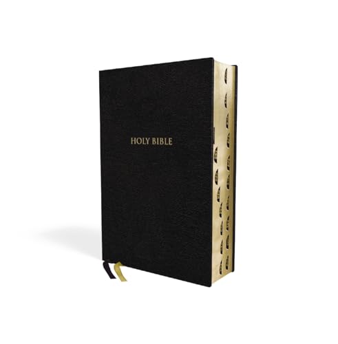 KJV, Thompson Chain-Reference Bible, Handy Size, European Bonded Leather, Black, Red Letter, Thumb Indexed, Comfort Print