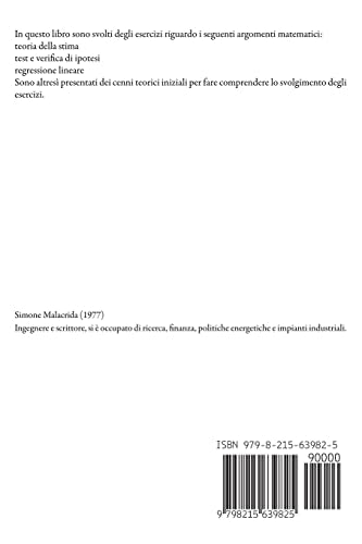 Esercizi di matematica: inferenza statistica (Italian Edition)