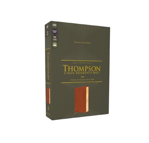 ESV, Thompson Chain-Reference Bible, Genuine Leather, Calfskin, Tan, Red Letter